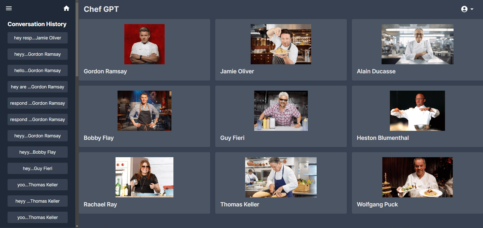 AI-Powered Chat Application with best chefs